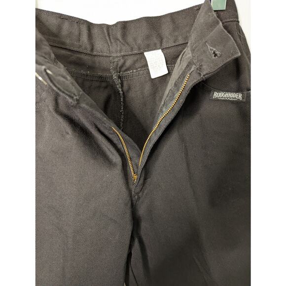 Vintage Roughriders by Circle T Black Jeans High Rise Velvet Fringe 28" Waist - Picture 6 of 11